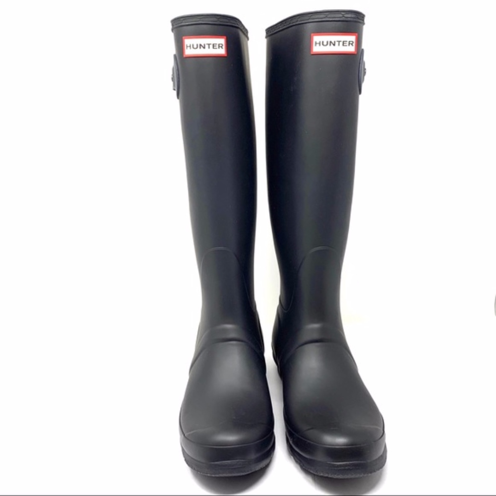 NEW HUNTER Original Tall Boots Black Matte Rain Shoe Waterproof High Quality - Picture 2 of 8